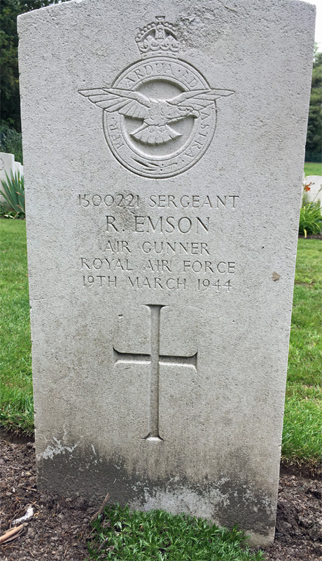 Sgt Ronald Emson<br /><br /><br />died on active duty - March 19th, 1944